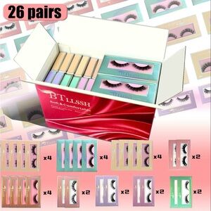26 Pairs Boxed Eyelashes- BRAND NEW & SEALED- GREAT DEAL